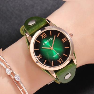 China Leather Quartz Watch, Gradient Colorful Fashion Design Wrist Watches ,Quartz Latest customized personalized wrist watch for sale