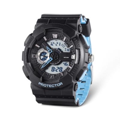 Chine Montre d'affichage à cristaux liquides Digital avec l'acier inoxydable Caseback, montre de chronographe de quartz du résistant à l'eau 5ATM, montres de sport de Digital à vendre