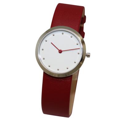 China Ladies Men Alloy Wrist Watch ,Fashion Classical & Simple Thin Round Face Ladies Watches ,OEM Genuine Leather strap for sale