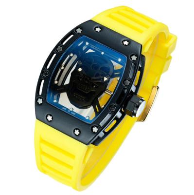 Κίνα Σιλικόνη Wristwatch, χαλαζίας Wristwatch, αδιάβροχο ρολόι ατόμων μετάλλων ατόμων πινάκων ρολογιών σκελετών Κινήματος της Ιαπωνίας προς πώληση