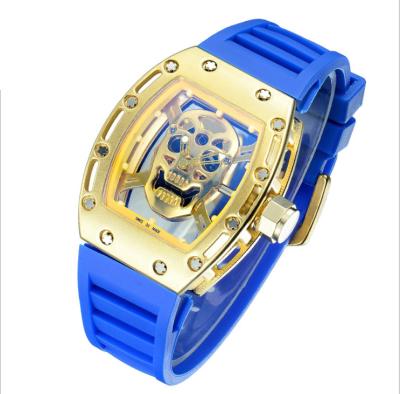 China Fancy Silicone Wrist Watch , Metal Quartz Wrist Watch , Skeleton Watch dial Japan Movement Waterproof  Men Watch for sale