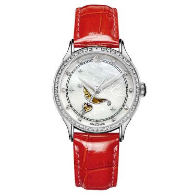 China Reloj análogo de la correa de cuero de la moda del reloj de 2019 nuevo del cuarzo mujeres del reloj con el dial nacarado en venta