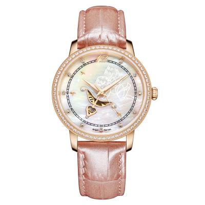 China 2019 New Automatic Mechanical Watch Women Watch Fashion Leather Strap watch for sale