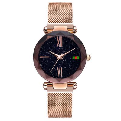 China 32mm Multi Color Alloy Case Fashion Ladies Fashion Wrist Watch with Magic Mesh Band for sale