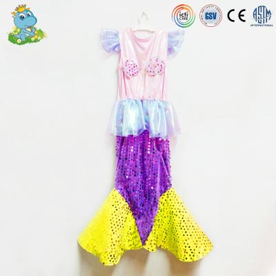 China Cheap Polyester Mermaid Princess Fancy Dress Costumes For Kids for sale