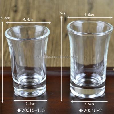 China 45ml Mini Viable Thick Bottom Wine Shooter Tequila Shot Glass for sale