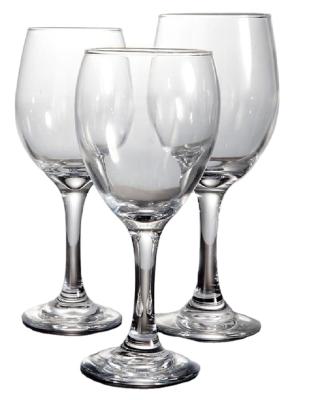 China Design 11oz White Wine Glass Cup Classic Clear Hotel Glassware Glassware For Guest Logo Accept Color Box Package Wedding Party for sale