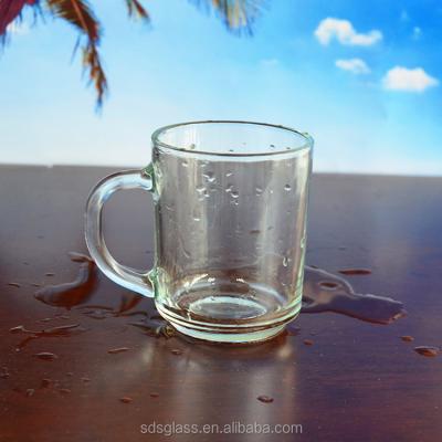 China Viable Promotional Transparent Glass Tea Drink Cup 240Ml Coffee Cup Mug for sale