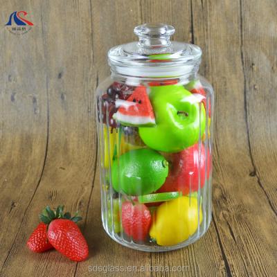 China Wholesale Simple Glass Freshness Preservation Canister, Clear Glass Jar, 3L Size Large Glass Jar for sale