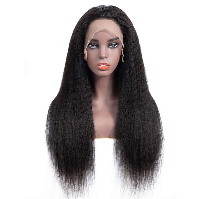 China Wholesale Transparent Yaki Kinky Straight Lace Front Wig Virgin Hair Hd Full Cheap Raw Brazilian Straight Lace Front Wig for sale