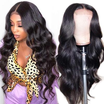 China HD Human Hair Straight Lace Wig Human Hair Lace Front Wig, Transparent 13x6 Lace Frontal Wig 40 Inches Pre Plucked Baby Hair for sale