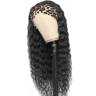 China Directly Wholesale Cheap Natural Human Hair Wigs 100% Virgin Brazilian Headband Wigs For Black Women None Lace Up Wigs for sale