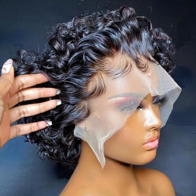 China AYT Factory Wholesale Cheap Hot Selling 100% Straight Hair Wigs Pixie Cut Curly Wigs Pixie Cut Curly Hair For Black Woman for sale