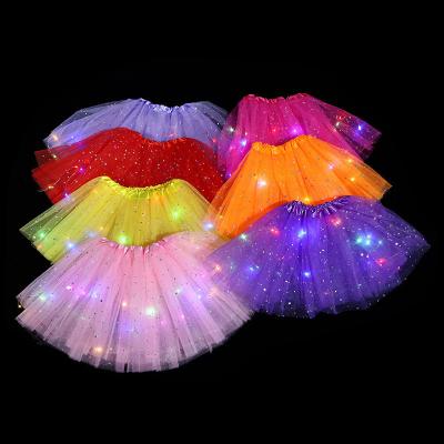 China Wholesale Breathable Babies Dress LED Ballet Performance Dance Tutu Kids Party Night Dress for sale