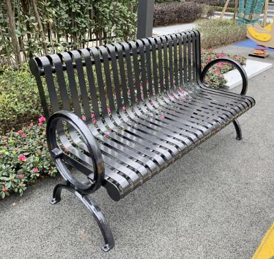 China Modern Park Metal Single Leg Bench Made Outdoor Garden Seating Steel Bench Long Bench Chair for sale