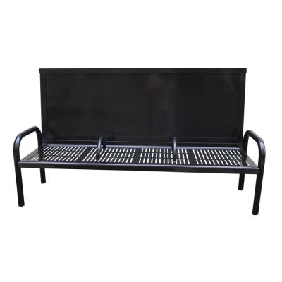 China Modern Single Leg Metal Outdoor Cast Aluminum End Outlet Factory Advertising Garden Garden Bench Bench For Street for sale