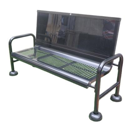 China City Modern Outdoor Leisure Bus Stop Advertising Steel Bench In USA Street Garden Chair Park Bench Manufacturer for sale