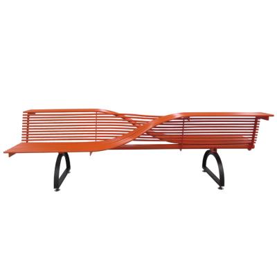 China Modern High End Curved Custom Patio Park Garden Bench With Backrest for sale