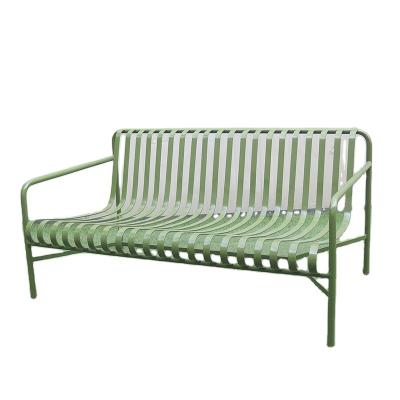 China Modern Nordic Outdoor Balcony Courtyard Bench Garden Park Furniture Cafe Steel Lounge Chair for sale