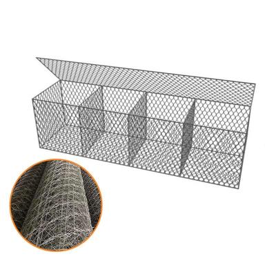 China Wall Gabion Mesh Roll Hexagonal Lead Low Price Hot Dipped Galvanized Wire Mesh Silver Protection China Gabion Baskets Gabion Net for sale