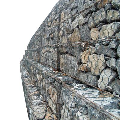 China Gabion mesh bing forward the galvanized wire gabion fixation cage Renault pads Penn grid fence river Hexagonal wire mesh for sale