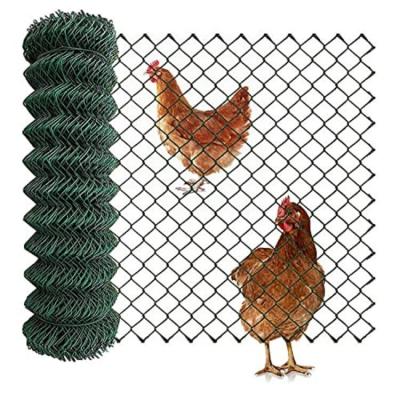 China High Quality 25mm x 25mm 6ft 8ft Chain Link Fence PVC Coated Diamond Hole Cyclone Wire Mesh Rolls Price for sale