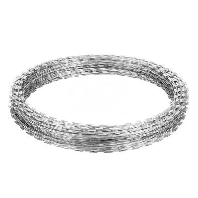 China Anti-climb BTO 22  Hot Dipped Galvanized Razor Barbed Wire Anti-rust Iron Razor Barbed Wire Best Price for sale