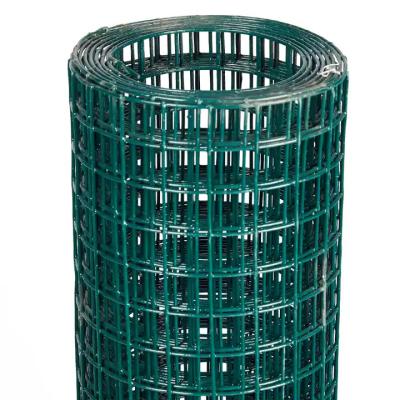 China 2X18M Per Roll Pvc Coated Green Welded Wire Mesh Fence Matting Roll Welded Wire Mesh for sale