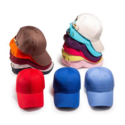 China COMMON wholesales custom cheap promotional plain white 100% cotton twill baseball caps colorful hats for sale