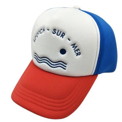 China COMMON Customize 5 Panel Embroidery Surf 100% Polyester Full Back Foam Baseball Caps Foam Baseball Hats for sale