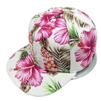 China Full Screen Sublimation Print Flowers JOINT Floral Hawaiian Hat Cap Gorras Hats Caps Snapback Hats for sale