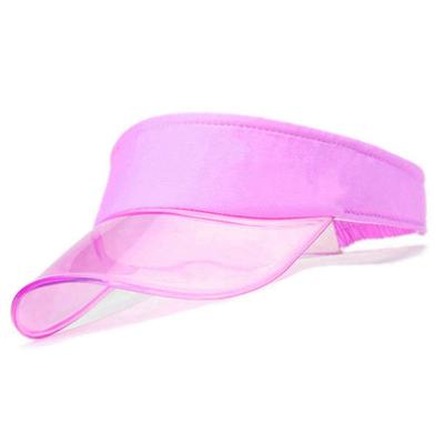 China High Quality Custom Clear LED Visor Hat PVC Sun Visor Solid Color Character Solid Color UV Sun Visor Hat for sale