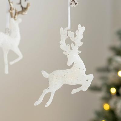 China Beautiful Colorful Christmas Transparent Decoration Pendant Christmas Tree Decoration Christmas Elk Irregular Pendant for sale