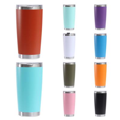 China Sustainable Wholesale Bulk  Cup Outdoor Travel Coffee Mug Stainless Steel Printed Powder Coated 20OZ Tumbler For Kids for sale