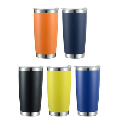 China Sustainable Wholesale Bulk Stainless Steel Cup Double Wall Vacuum Keep Cold Travel Mug 20OZ Ye Tumbler With Straw for sale