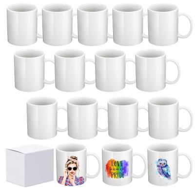 China Sustainable Wholesale Product Personalised Coffee Mug Round Full Plain Mug 11OZ White Ceramic Sublimation Mug For Drinking for sale