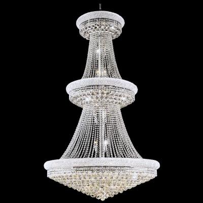 China Luxury Luxury Stairs Around Crystal Chandelier Lamps Villa Led Long Chandelier Pendant Light for sale