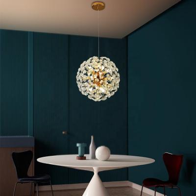 China Hot Nordic Factory Sale Luxury Crystal Ball Pendant Lamp Chandelier Light Modern Bar for sale