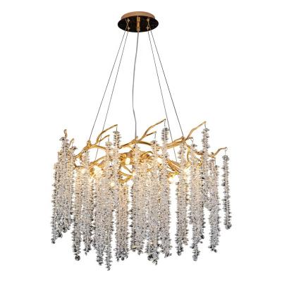 China Modern Design Kitchen Modern Art Branch Pendant Lamp Crystal Ceiling Chandelier for sale