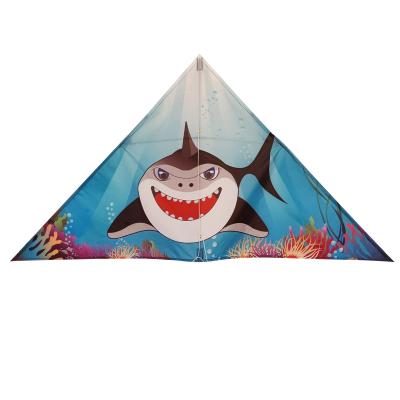 China Chinese kite factory wholesale toy delta shark easy flying kite with kite spool for sale