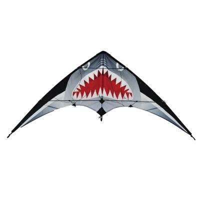 China Professional Line Good Quality Wholesale Easy Flying Kite Stunt Kites Dual Sport Kites Shark Double Toy Stunt Kites for sale