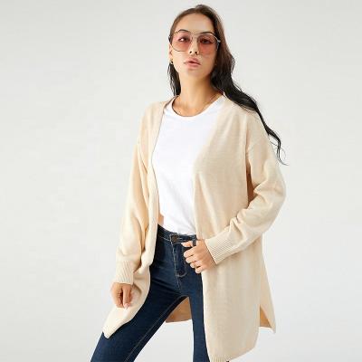 China New Arrivals Solid Color Knited Breathable Women Loose Clothing Elegant Ladies All Match Cardigan for sale