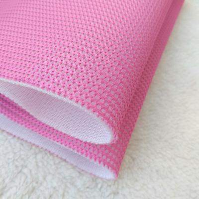 China Double Color 3D Sandwich Mesh Fabric Honeycomb 3D Spacer Air Mesh Fabric GarmentHome Breathable Textile Fabric for sale