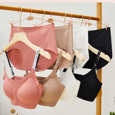 China Seamless Seamless Bra Set New Design Colorful Tube Buckle Gather Top Back Lift Women's Bra In Bra Brief Sets for sale