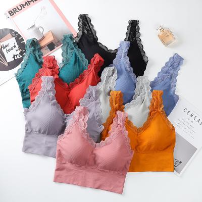 China Wholesale New Seamless Design Comfortable Summer Bra Vest Lace Color Factory Factory Tube Concise Seamless Tops For Women for sale