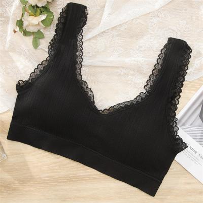 China Newest Selling Beautiful New Style Antibacterial Hot Back Comfy Design Bra Vest Cotton Bra Vest Wide Strap Women Wide Tube Top for sale