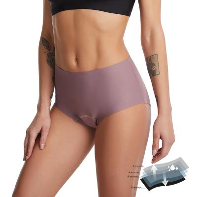 China High Quality Antibacterial Period Panties Women Comfortable 4 Layers Abdomen Semless Panties Plus Size Period Panties Heavy Flow for sale