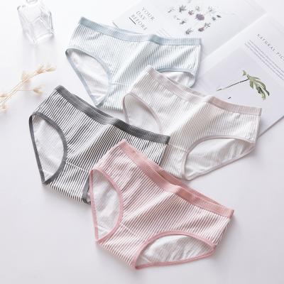 China Wholesale Breathable Medium Super Soft Girls Kids Panties Factory Multi Stripe Panties Plus Size Briefs Underwear for sale