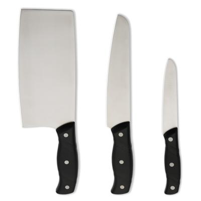 China Viable Professional Stainless Steel Steak Paring Knife With Wooden Scissors Kitchen Knife Set for sale