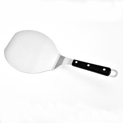 China Hot sale viable 12 inch stainless steel pizza skin paddle shovel pizza accessories wooden handle pizza spatulas for sale